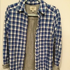Blue/white plaid flannel